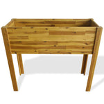 ZNTS Raised Garden Raised Bed Solid Acacia Wood 43794
