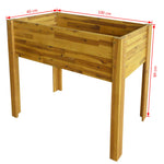 ZNTS Raised Garden Raised Bed Solid Acacia Wood 43794