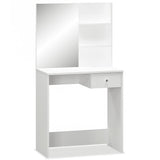 ZNTS Dressing Table Engineered Wood 75x40x141 cm White 244861