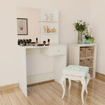 ZNTS Dressing Table Engineered Wood 75x40x141 cm White 244861