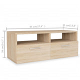 ZNTS TV Cabinet Engineered Wood 95x35x36 cm Oak 244868