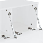 ZNTS TV Cabinet Chipboard 120x40x34 cm High Gloss White 244870