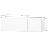 ZNTS TV Cabinet Chipboard 120x40x34 cm High Gloss White 244870