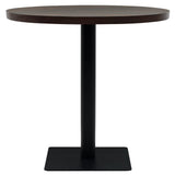 ZNTS Bistro Table MDF and Steel Round 80x75 cm Dark Ash 245610