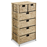 ZNTS Storage Unit with 6 Baskets 47x37x100 cm Water Hyacinth 245493