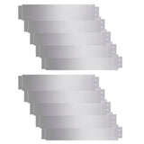 ZNTS Lawn Fence 10 pcs Galvanised Steel 100x20 cm 274902