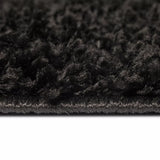 ZNTS Shaggy Area Rug 140x200 cm Black 133064
