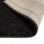 ZNTS Shaggy Area Rug 140x200 cm Black 133064