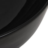 ZNTS Basin Ceramic Round Black 41.5x13.5 cm 142732