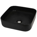 ZNTS Basin Ceramic Square Black 38x38x13.5 cm 142733