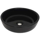 ZNTS Basin Ceramic Round Black 42x12 cm 142736