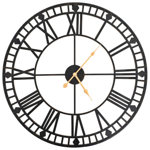 ZNTS Vintage Wall Clock with Quartz Movement Metal 60 cm XXL 50645