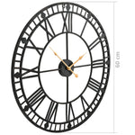 ZNTS Vintage Wall Clock with Quartz Movement Metal 60 cm XXL 50645