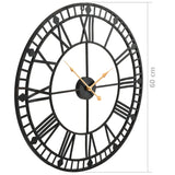 ZNTS Vintage Wall Clock with Quartz Movement Metal 60 cm XXL 50645