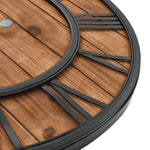 ZNTS Vintage Wall Clock with Quartz Movement Wood and Metal 60cm XXL 50646