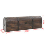 ZNTS Storage Chest Solid Wood Vintage Style 120x30x40 cm 245801