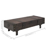 ZNTS Coffee Table Solid Wood Vintage Style 120x55x35 cm 245802