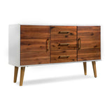 ZNTS Sideboard Solid Acacia Wood 115x35x70 cm 245735
