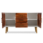 ZNTS Sideboard Solid Acacia Wood 115x35x70 cm 245735