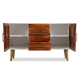 ZNTS Sideboard Solid Acacia Wood 115x35x70 cm 245735