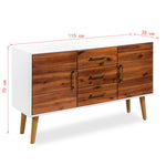 ZNTS Sideboard Solid Acacia Wood 115x35x70 cm 245735