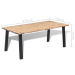ZNTS Dining Table Solid Acacia Wood 170x90 cm 245689