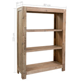 ZNTS 3-Tier Bookcase 80x30x110 cm Solid Acacia Wood 245681