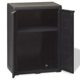 ZNTS Garden Storage Cabinet with 1 Shelf Black 43706