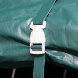 ZNTS Removable Livestock Tent PVC 550 g/m 3.3x16 m Dark Green 274950