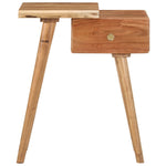 ZNTS Bedside Table Solid Acacia Wood 45x32x55 cm 245662