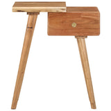 ZNTS Bedside Table Solid Acacia Wood 45x32x55 cm 245662