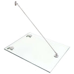 ZNTS VSG Safety Glass Canopy Front Door 90x60 cm Stainless Steel 142823