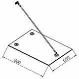 ZNTS VSG Safety Glass Canopy Front Door 90x60 cm Stainless Steel 142823