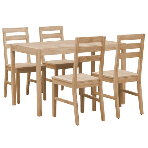 ZNTS 5 Piece Dining Set Solid Acacia Wood 246007