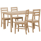 ZNTS 5 Piece Dining Set Solid Acacia Wood 246007