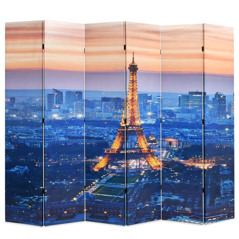 ZNTS Folding Room Divider 228x170 cm Paris by Night 245872