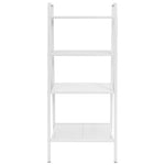 ZNTS Ladder Bookcase 4 Tiers Metal White 245973