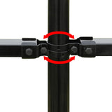 ZNTS Security Palisade Fence with Pointed Top Steel 600x200 cm Black 142803