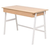 ZNTS Writing Desk 110x55x75 cm Oak and White 245722