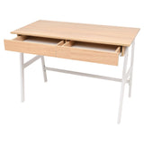 ZNTS Writing Desk 110x55x75 cm Oak and White 245722