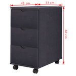 ZNTS Drawer Unit 33x45x60 cm Black 245726