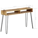 ZNTS Console Table Solid Mango Wood 115x35x76 cm 246022