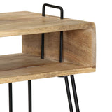 ZNTS Console Table Solid Mango Wood 115x35x76 cm 246022