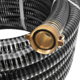 ZNTS Suction Hose with Brass Connectors 15 m 25 mm Black 142892