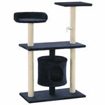 ZNTS Cat Tree with Sisal Scratching Posts 95 cm Dark Blue 170516