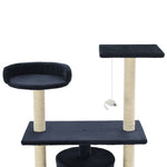 ZNTS Cat Tree with Sisal Scratching Posts 95 cm Dark Blue 170516