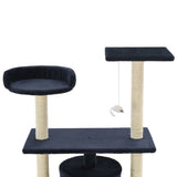 ZNTS Cat Tree with Sisal Scratching Posts 95 cm Dark Blue 170516