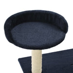 ZNTS Cat Tree with Sisal Scratching Posts 95 cm Dark Blue 170516