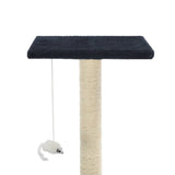 ZNTS Cat Tree with Sisal Scratching Posts 95 cm Dark Blue 170516