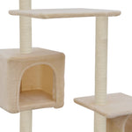 ZNTS Cat Tree with Sisal Scratching Posts 260 cm Beige 170534